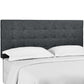 Modway Paisley Tufted Twin Upholstered Linen Fabric Headboard FredCo