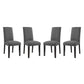 Modway Parcel Dining Side Chair Fabric Set of 4 FredCo