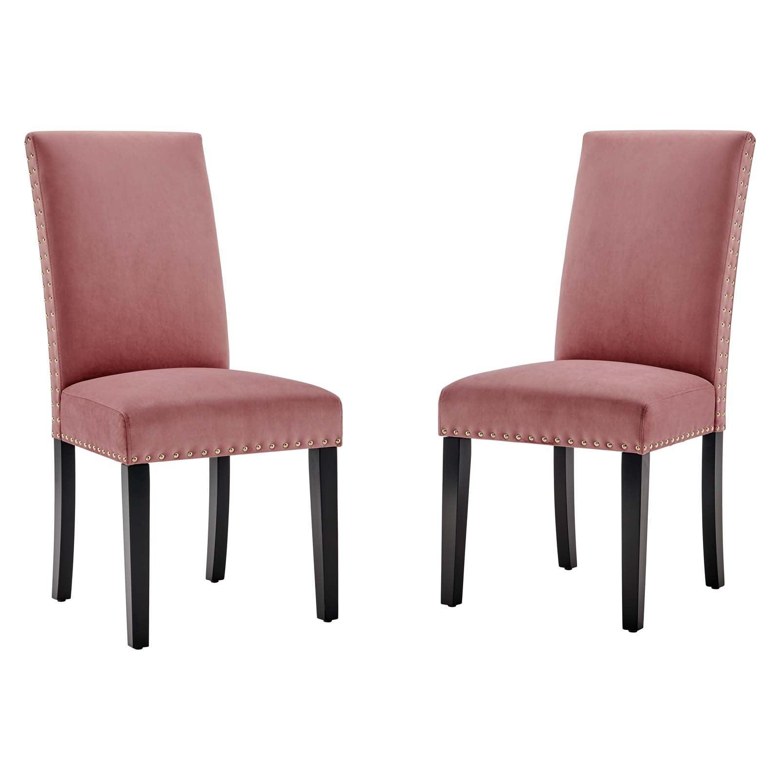 Modway Parcel Performance Velvet Dining Side Chairs - Set of 2 FredCo