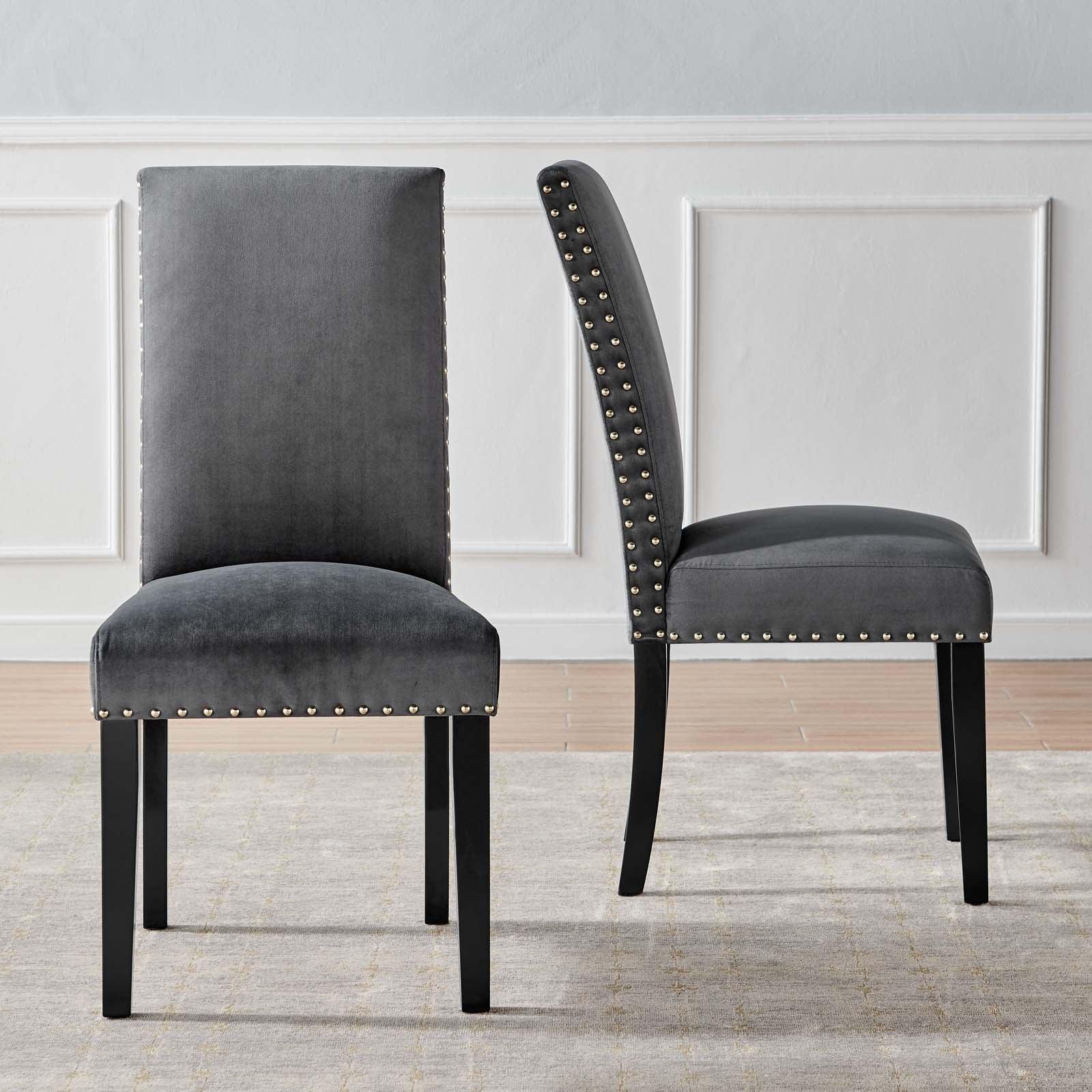 Modway Parcel Performance Velvet Dining Side Chairs - Set of 2 FredCo