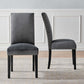 Modway Parcel Performance Velvet Dining Side Chairs - Set of 2 FredCo