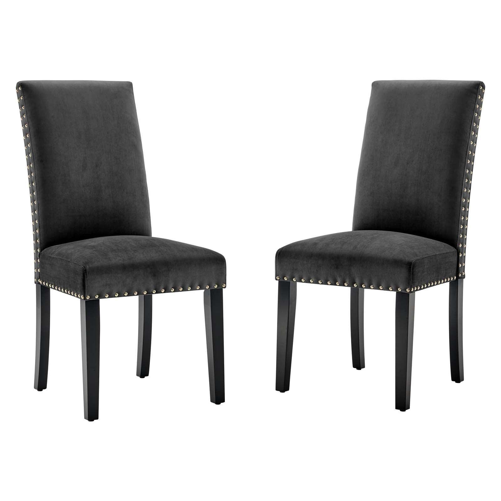 Modway Parcel Performance Velvet Dining Side Chairs - Set of 2 FredCo