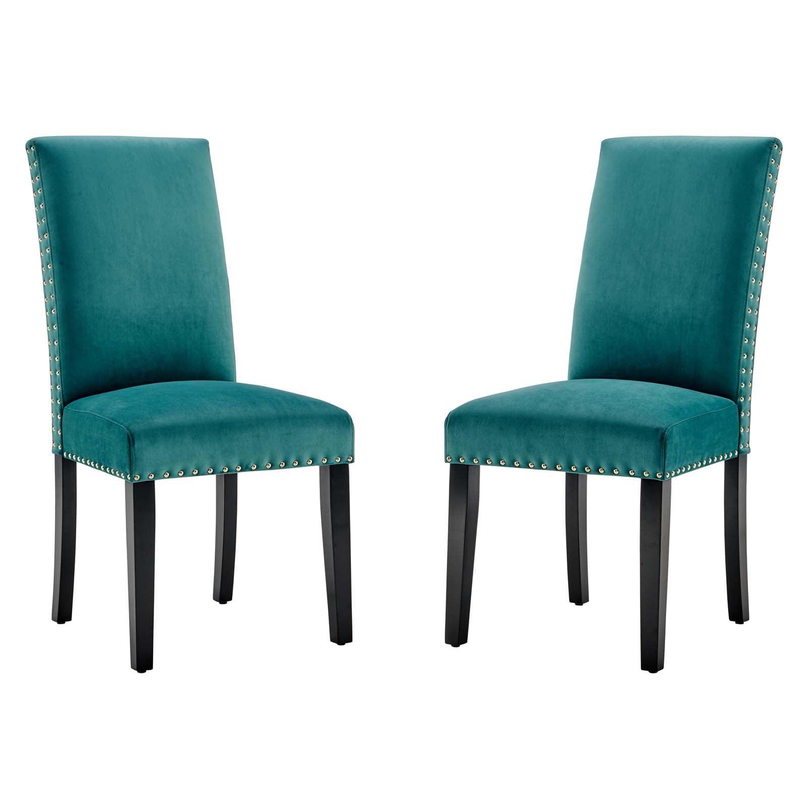 Modway Parcel Performance Velvet Dining Side Chairs - Set of 2 FredCo