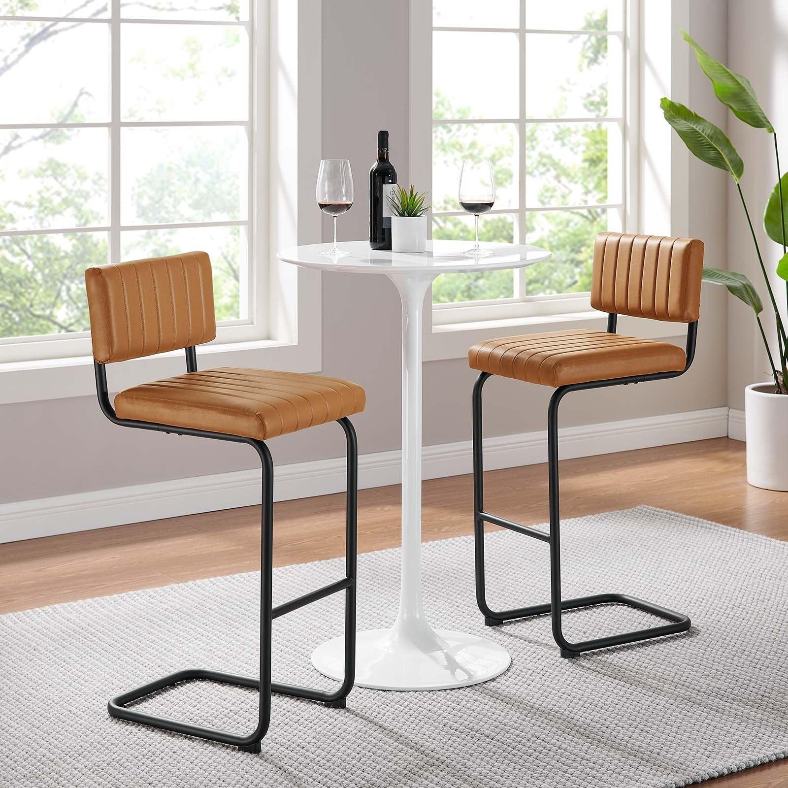 Modway Parity Vegan Leather Bar Stools - Set of 2 FredCo