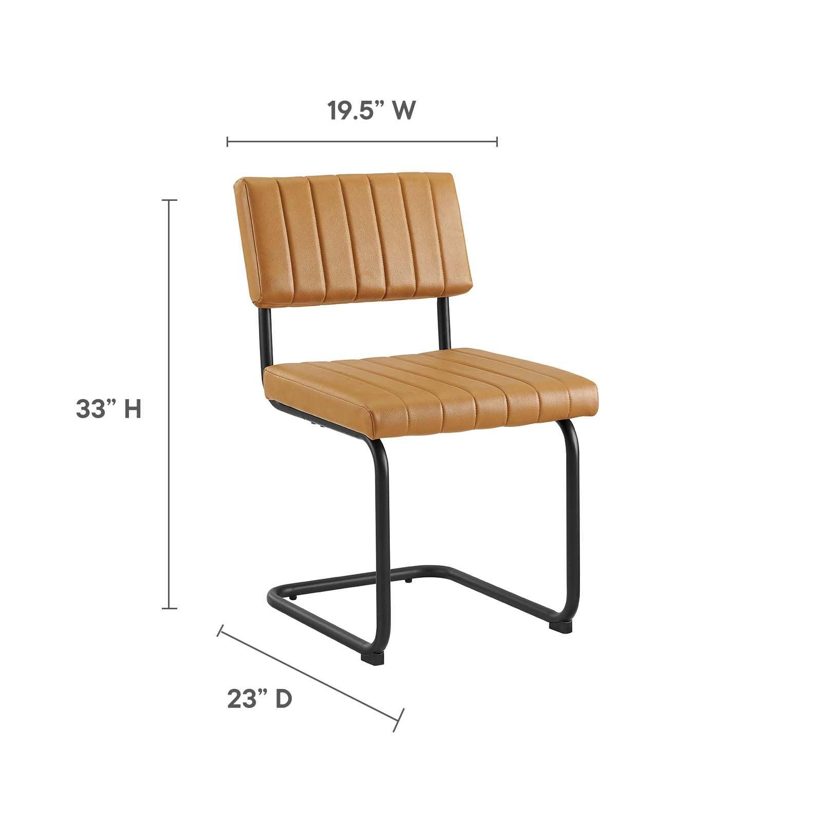 Modway Parity Vegan Leather Dining Side Chairs - Set of 2 FredCo