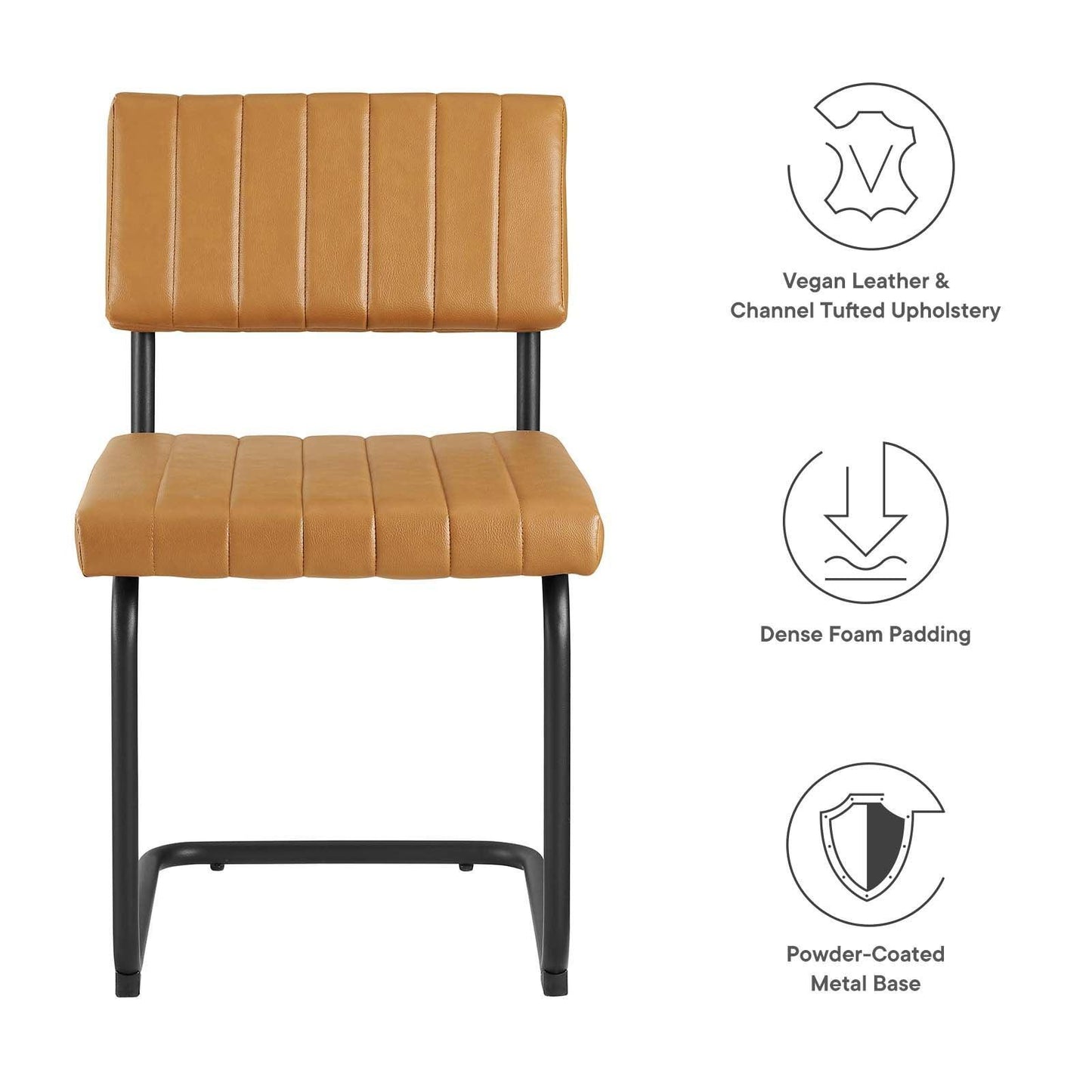 Modway Parity Vegan Leather Dining Side Chairs - Set of 2 FredCo