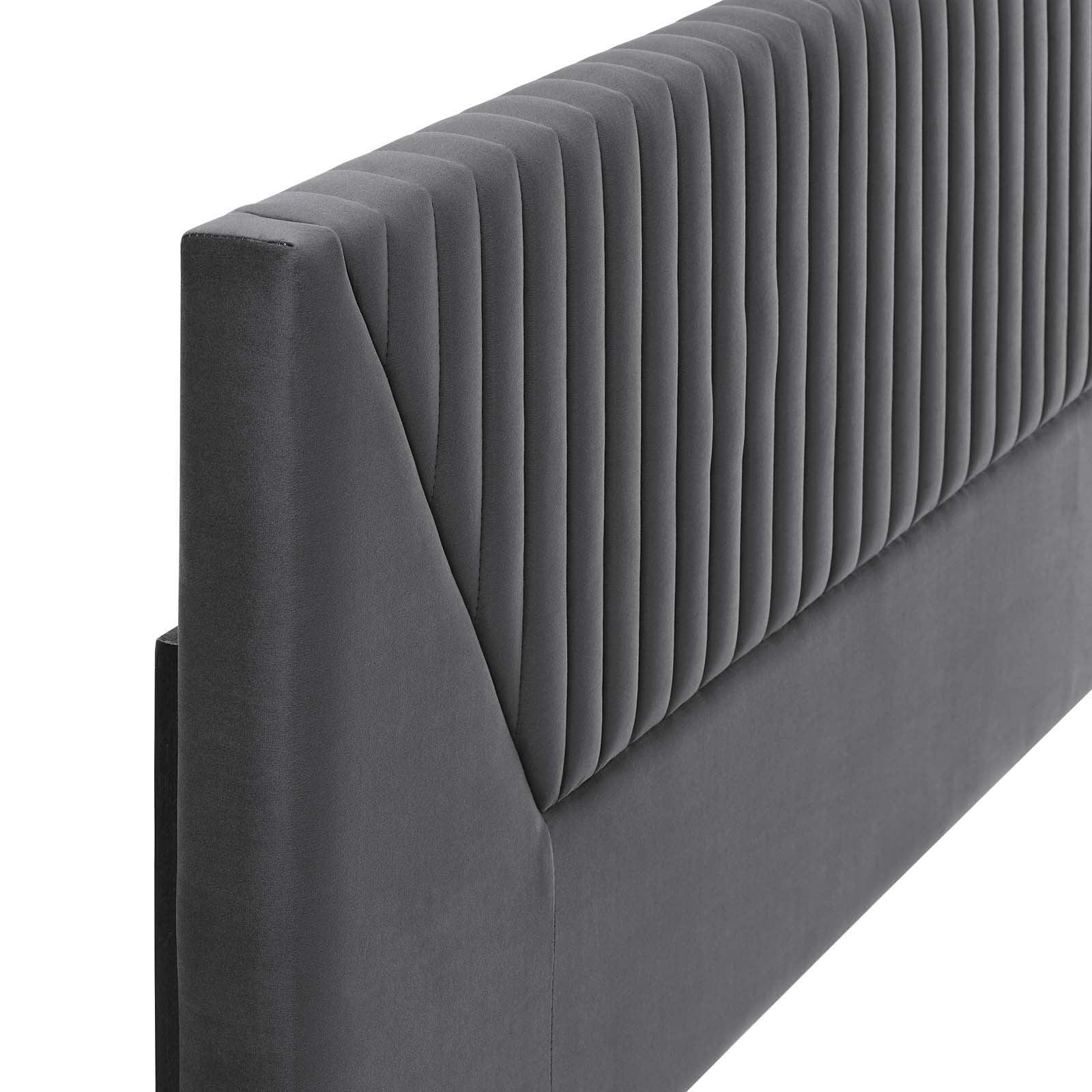Modway Patience Channel Tufted Performance Velvet Full/Queen Headboard FredCo