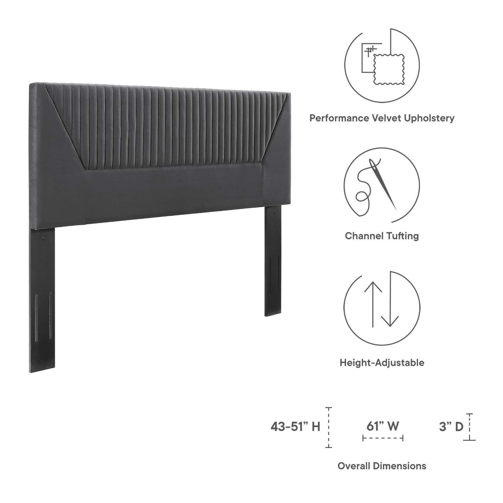 Modway Patience Channel Tufted Performance Velvet King/California King Headboard FredCo