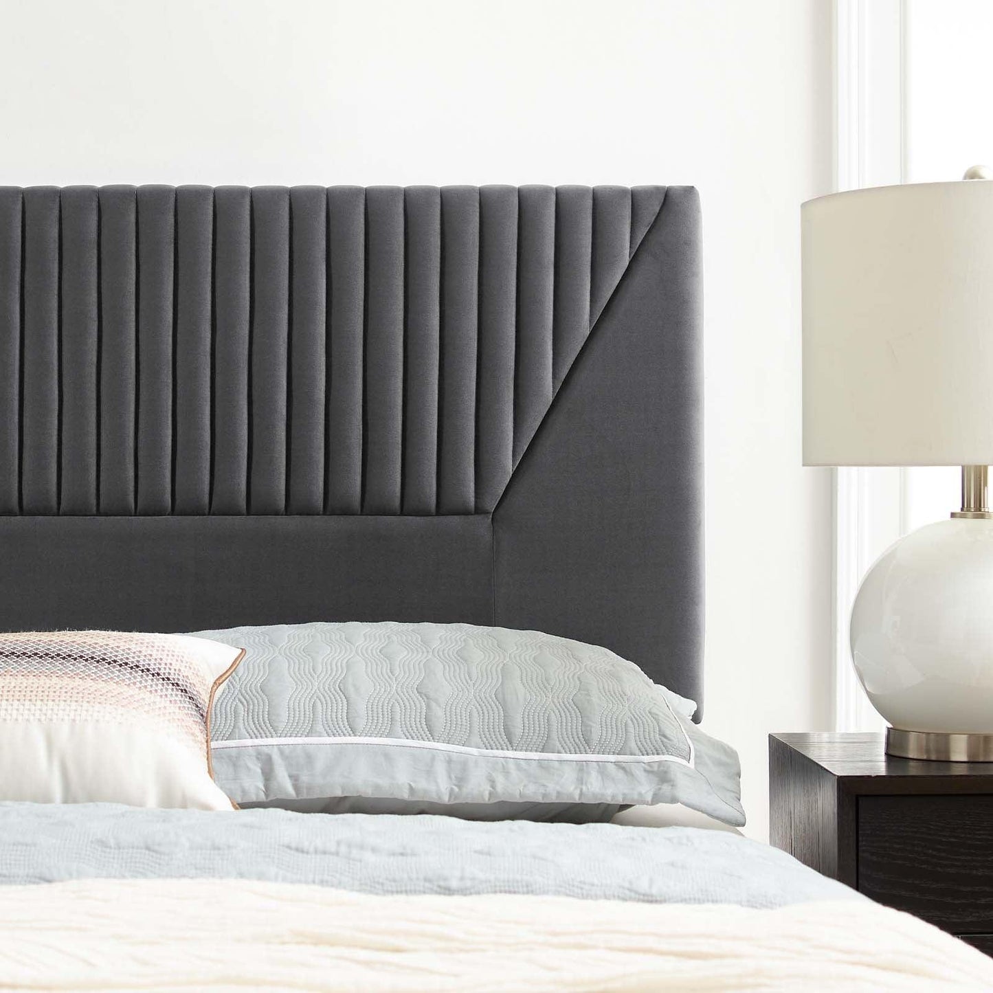 Modway Patience Channel Tufted Performance Velvet Twin Headboard FredCo