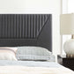 Modway Patience Channel Tufted Performance Velvet Twin Headboard FredCo