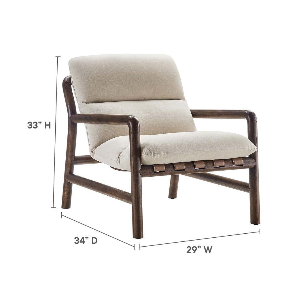 Modway Paxton Ash Wood Sling Chair FredCo