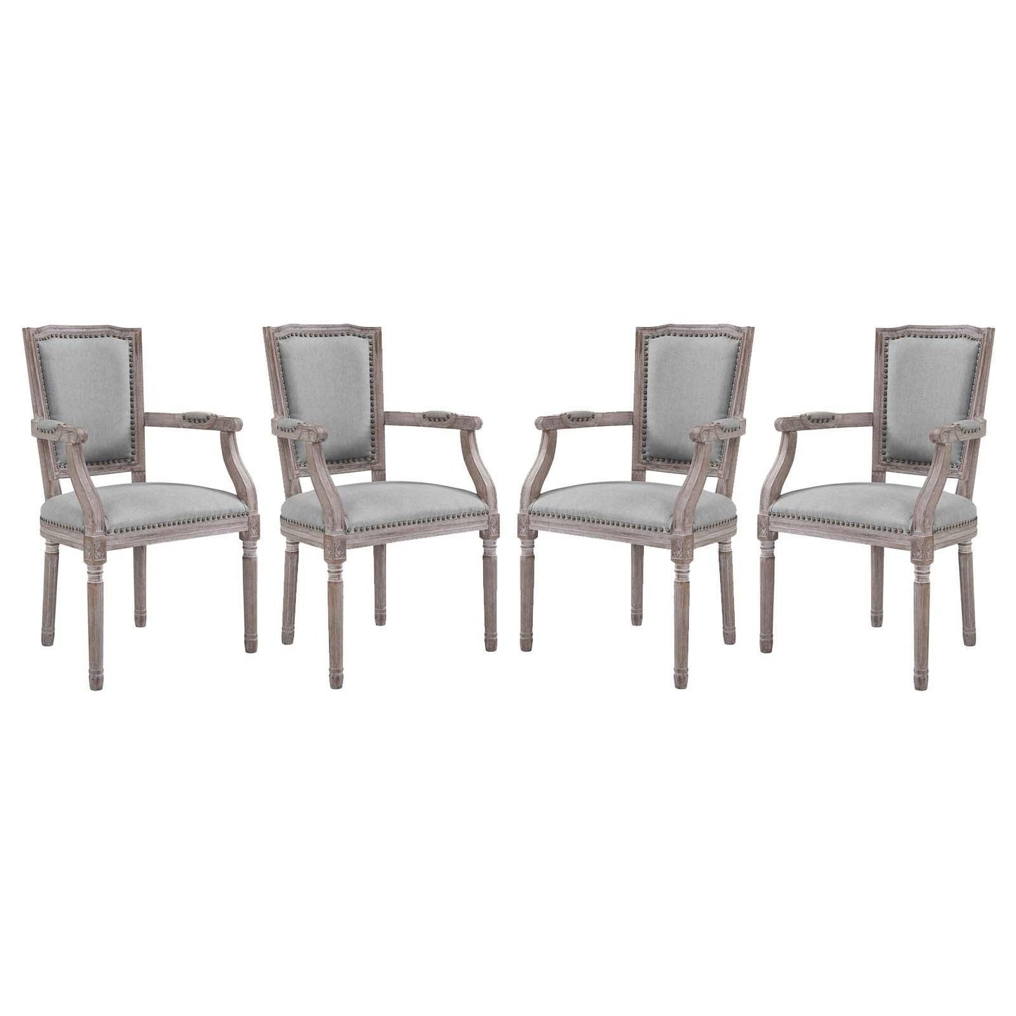 Modway Penchant Dining Armchair Upholstered Fabric Set of 4 FredCo