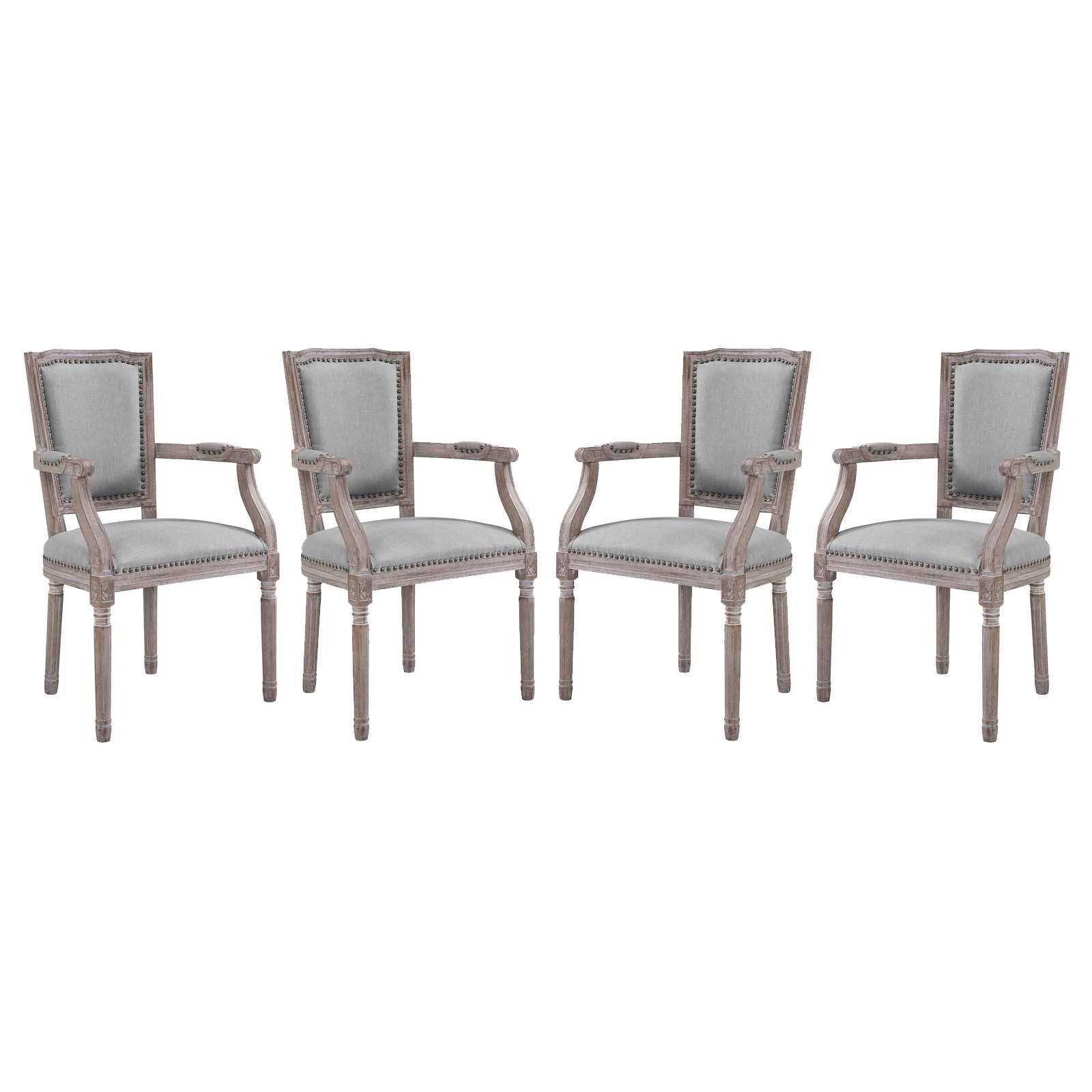 Modway Penchant Dining Armchair Upholstered Fabric Set of 4 FredCo