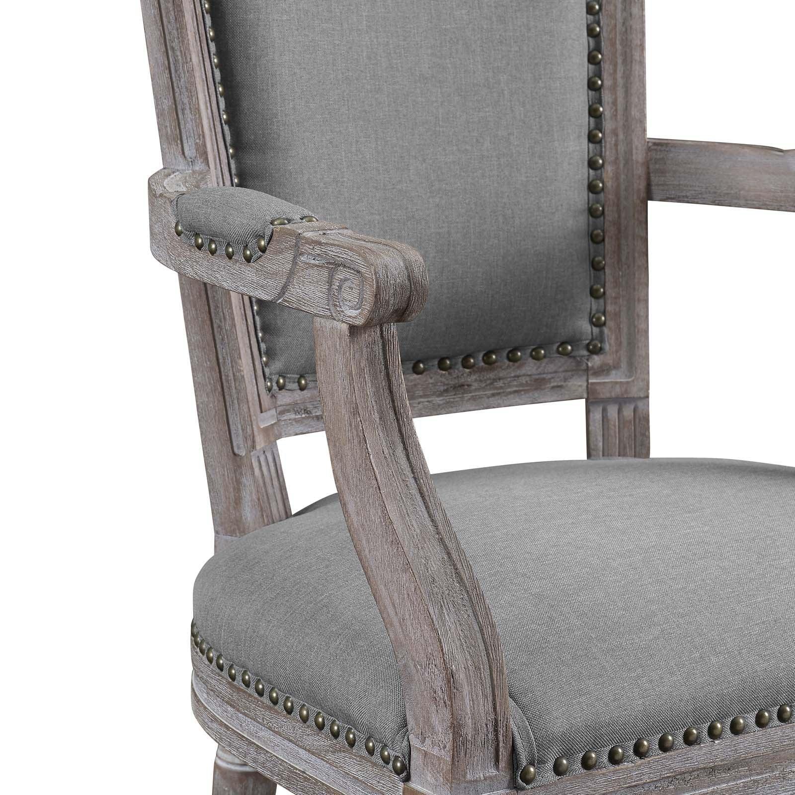 Modway Penchant Vintage French Upholstered Fabric Dining Armchair FredCo
