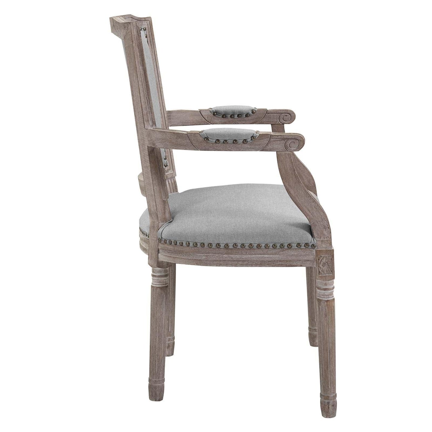 Modway Penchant Vintage French Upholstered Fabric Dining Armchair FredCo