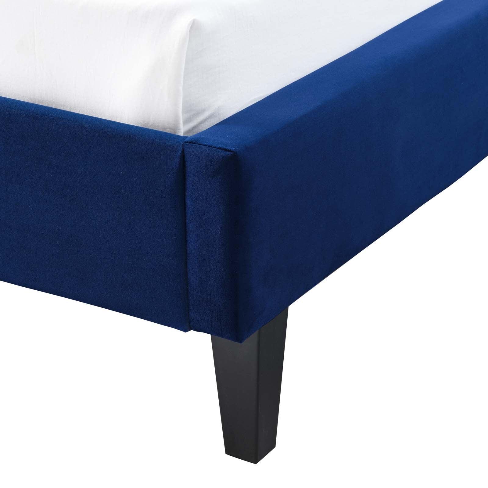 Modway Penelope Tufted Wingback Queen Performance Velvet Platform Bed FredCo