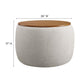 Modway Perla Woven Heathered Fabric Upholstered Storage Ottoman FredCo