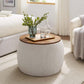 Modway Perla Woven Heathered Fabric Upholstered Storage Ottoman FredCo