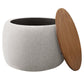 Modway Perla Woven Heathered Fabric Upholstered Storage Ottoman FredCo