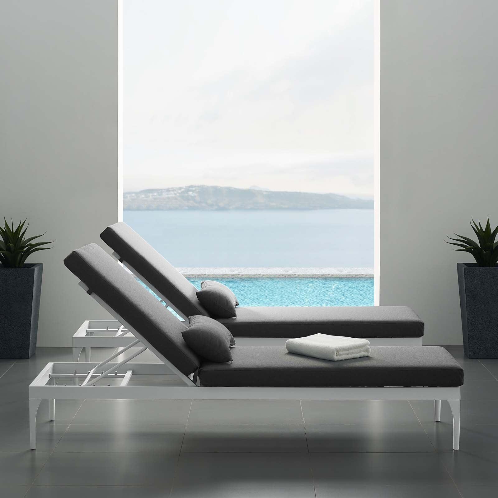 Modway Perspective Cushion Outdoor Patio Chaise Lounge Chair FredCo