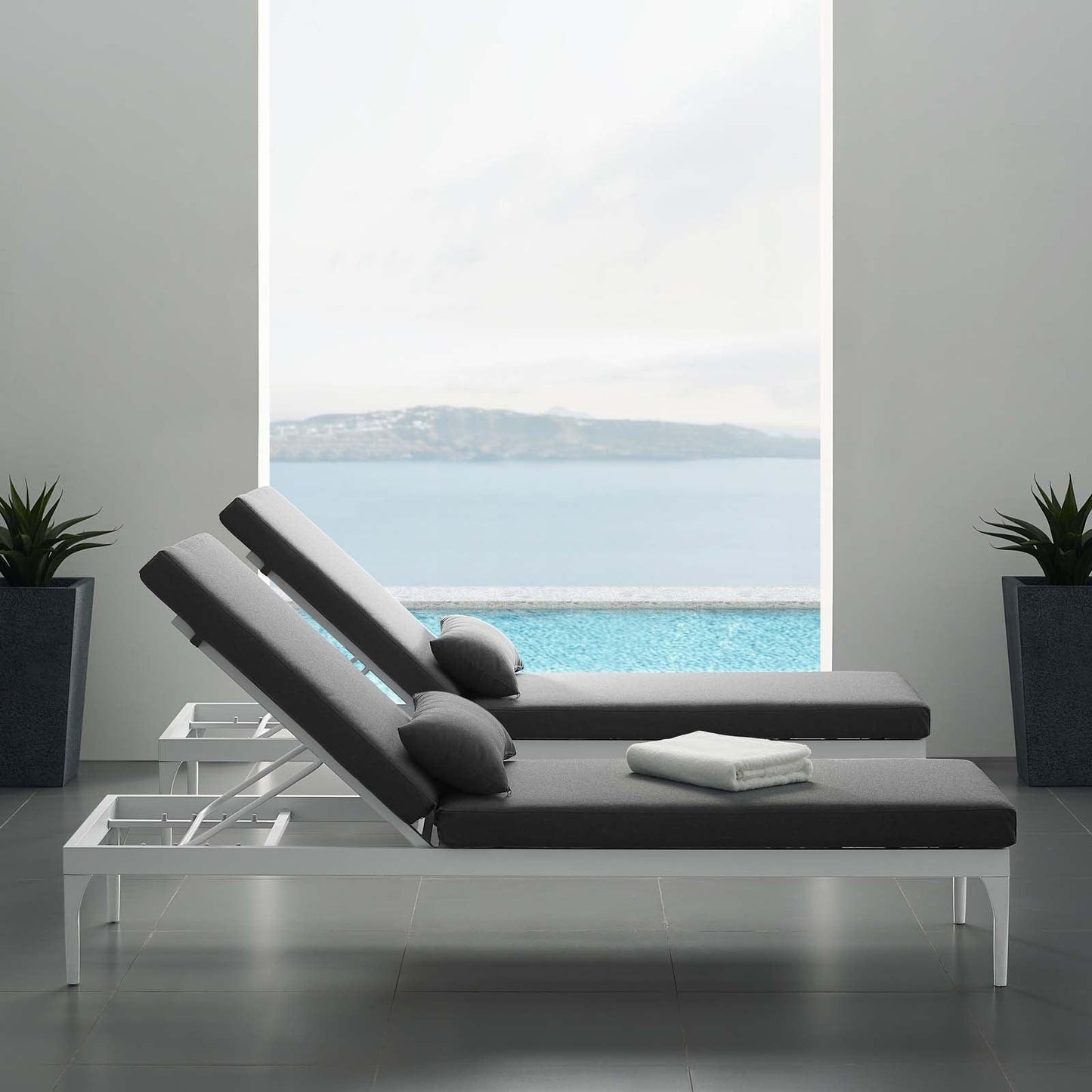 Modway Perspective Cushion Outdoor Patio Chaise Lounge Chair FredCo
