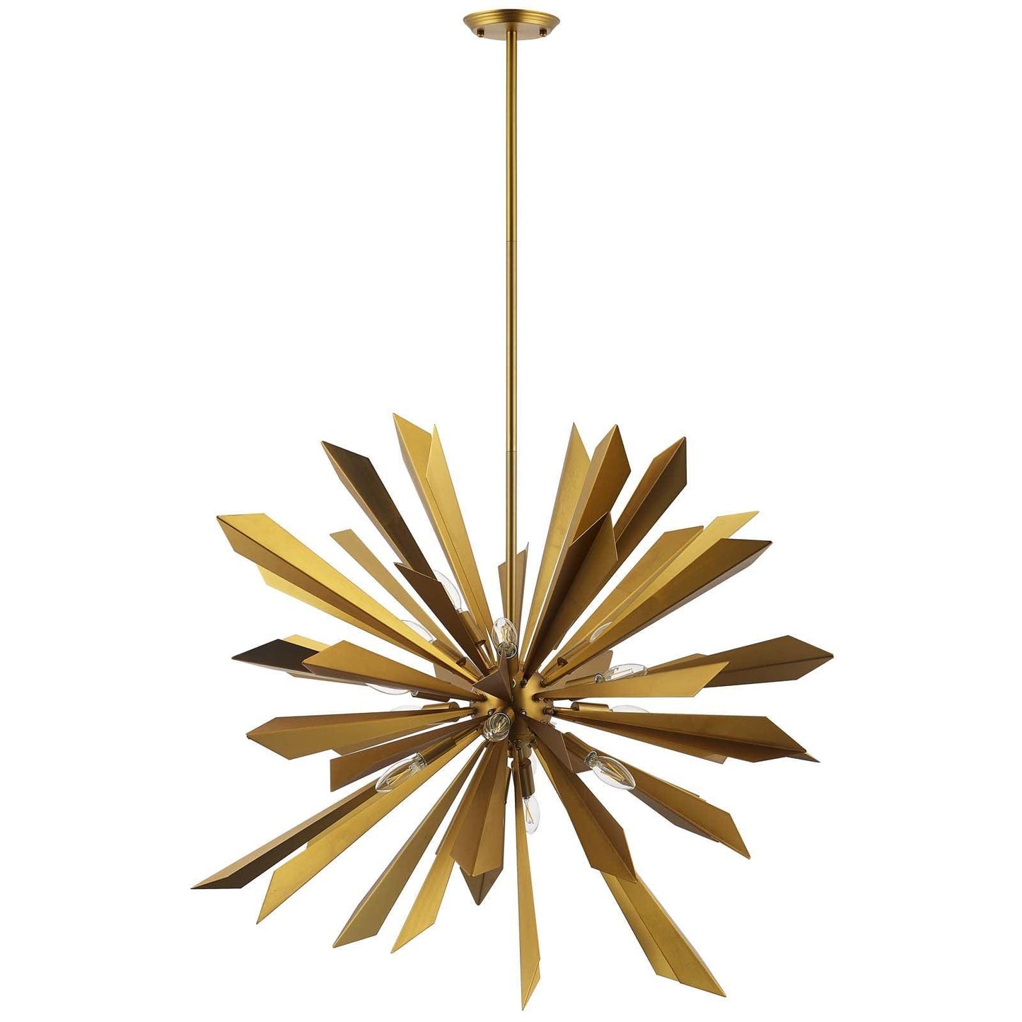 Modway Pervade Brass Pendant Light Chandelier FredCo