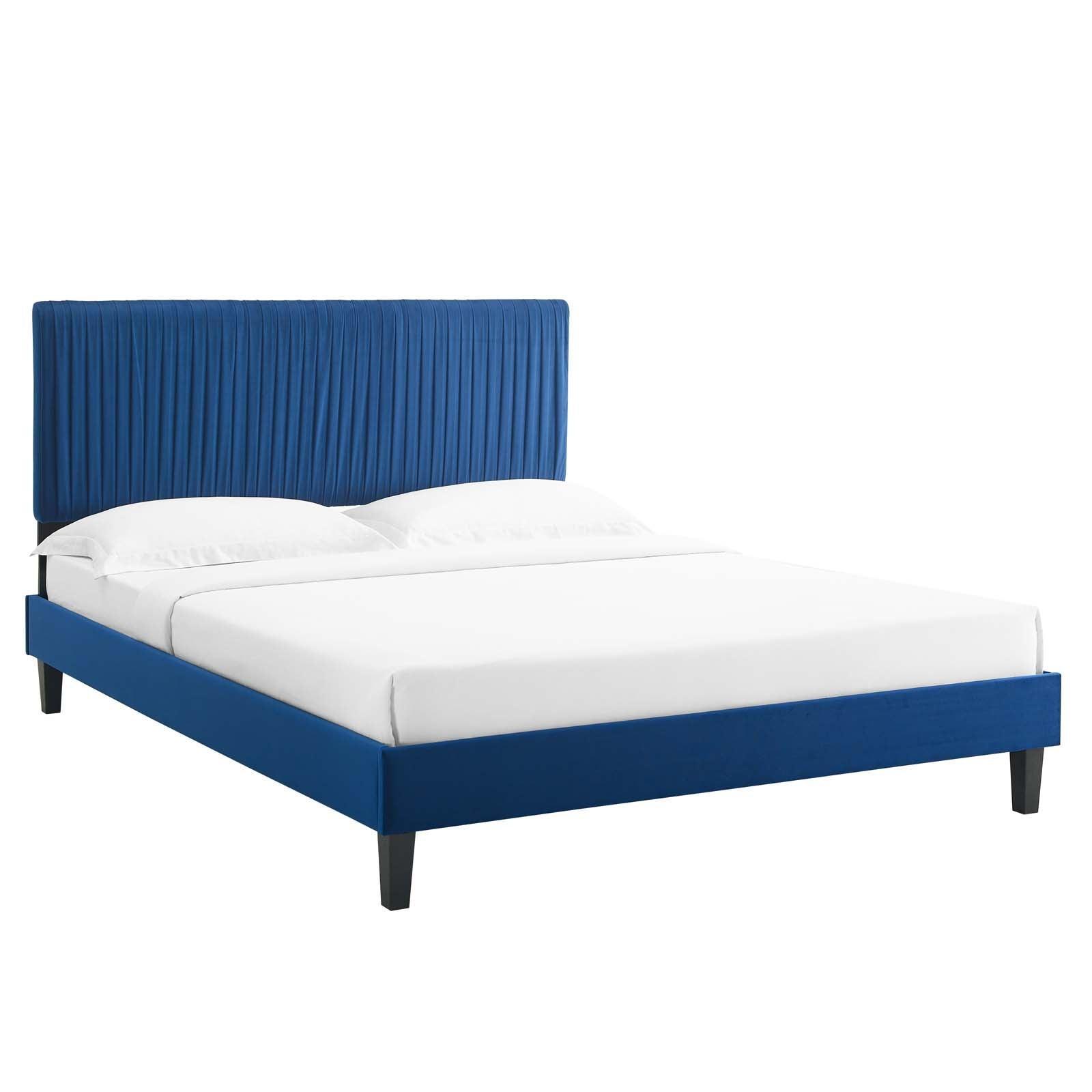Modway Peyton Performance Velvet King Platform Bed FredCo