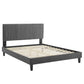 Modway Peyton Performance Velvet King Platform Bed FredCo