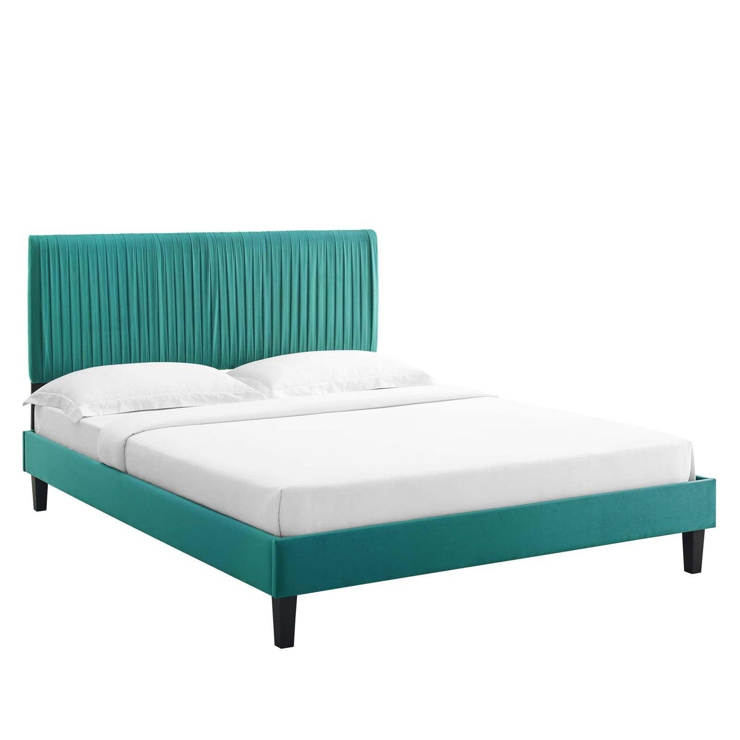 Modway Peyton Performance Velvet King Platform Bed FredCo