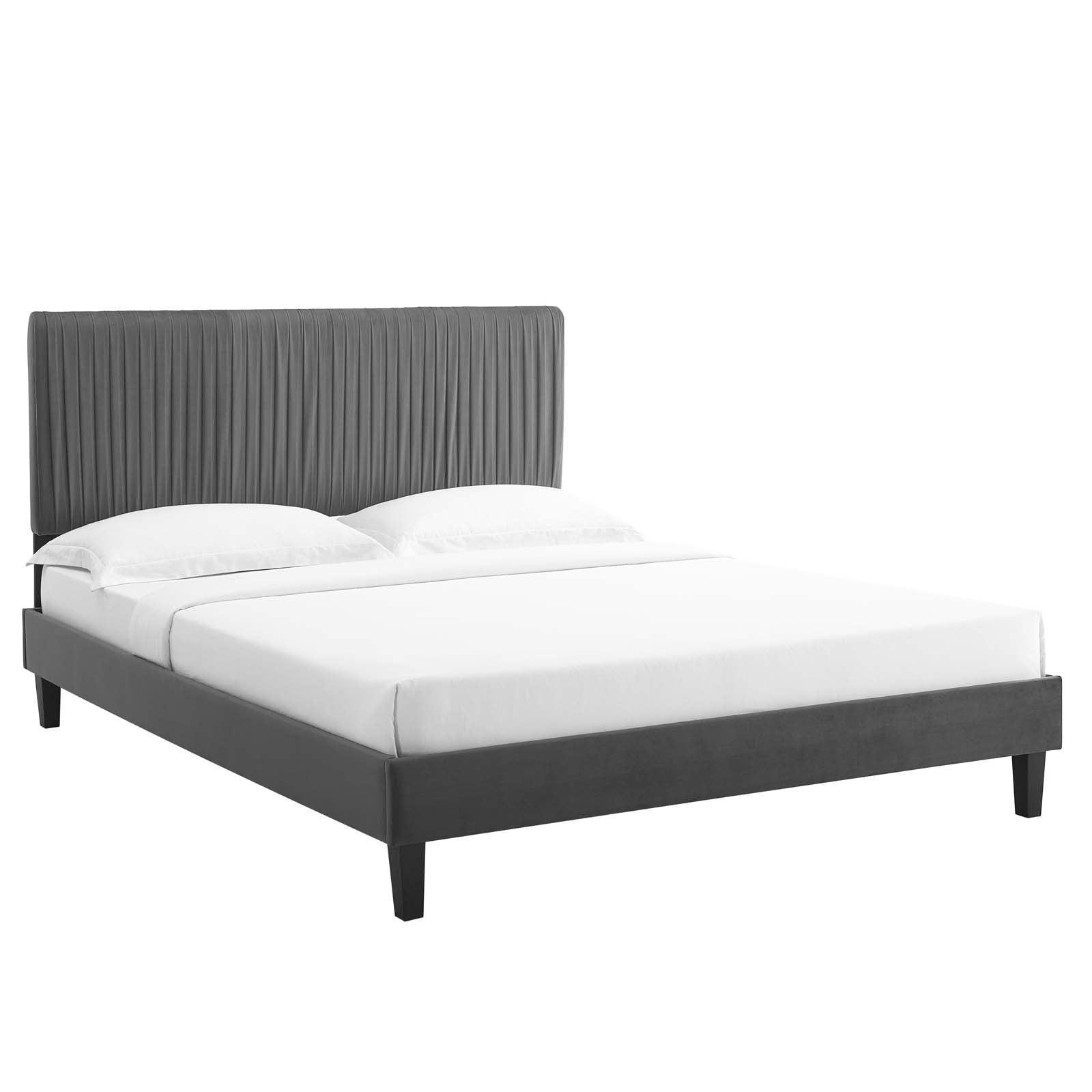 Modway Peyton Performance Velvet King Platform Bed FredCo