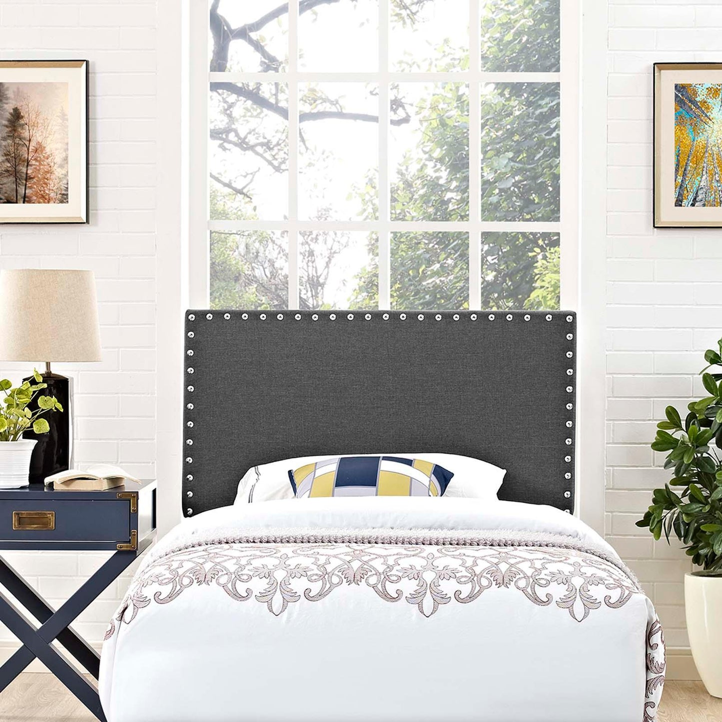 Modway Phoebe Twin Upholstered Fabric Headboard FredCo