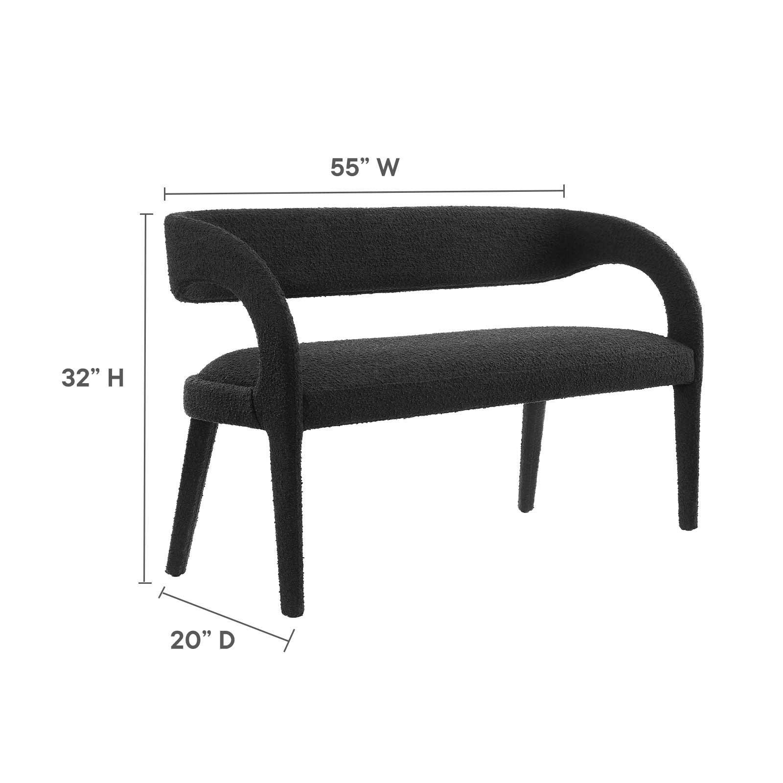 Modway Pinnacle Boucle Fabric Accent Bench, EEI-6571 FredCo