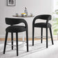 Modway Pinnacle Boucle Upholstered Bar Stool Set of Two, EEI-6568 FredCo