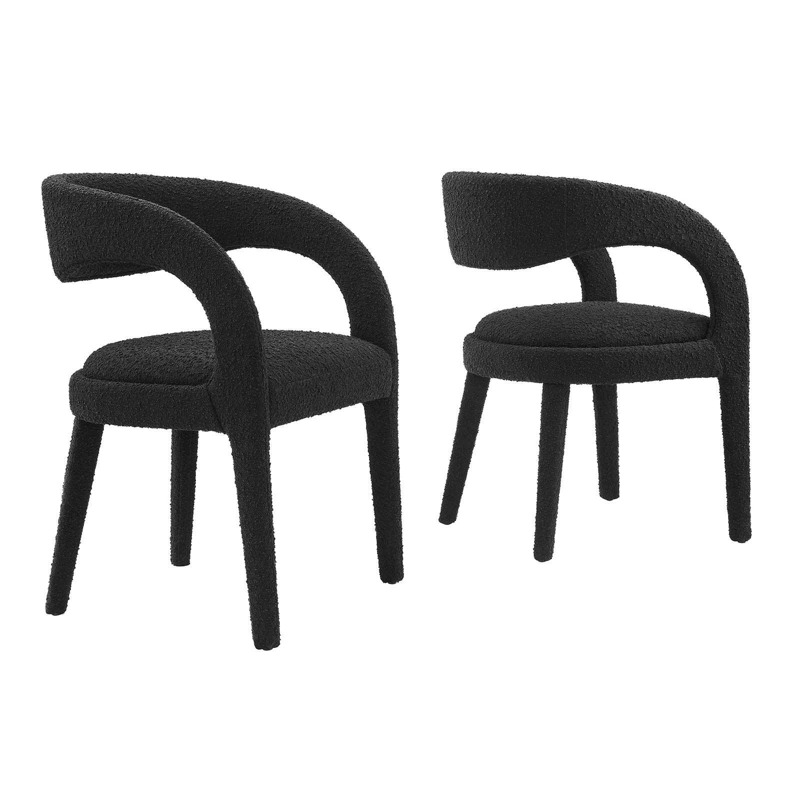 Modway Pinnacle Boucle Upholstered Dining Chair Set of Two, EEI-6562 FredCo