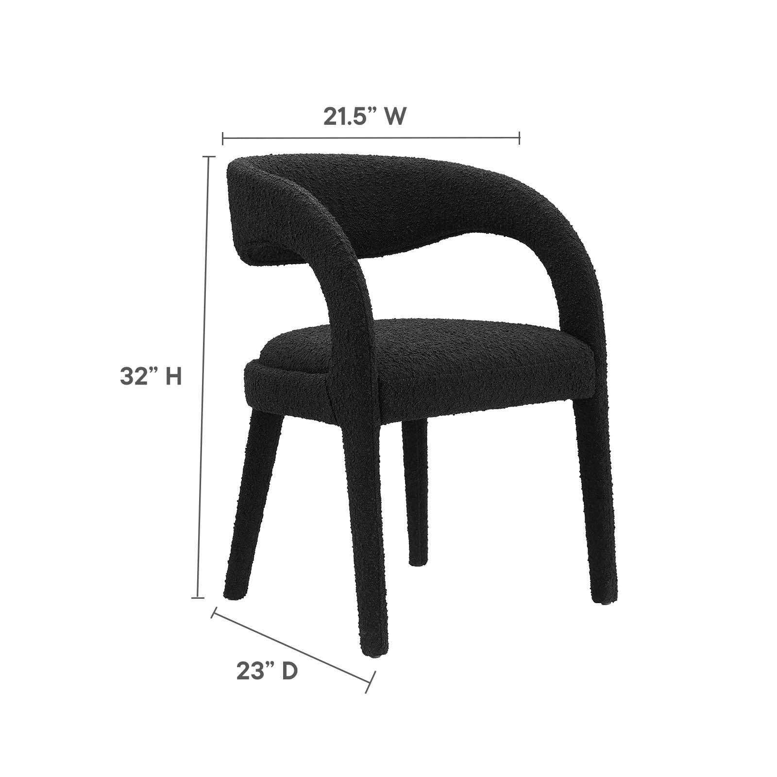 Modway Pinnacle Boucle Upholstered Dining Chair Set of Two, EEI-6562 FredCo