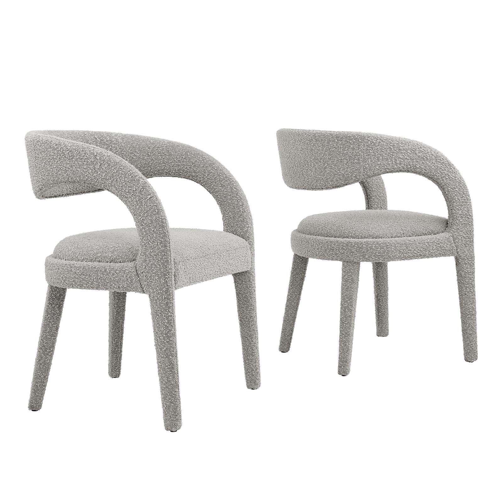 Modway Pinnacle Boucle Upholstered Dining Chair Set of Two, EEI-6562 FredCo