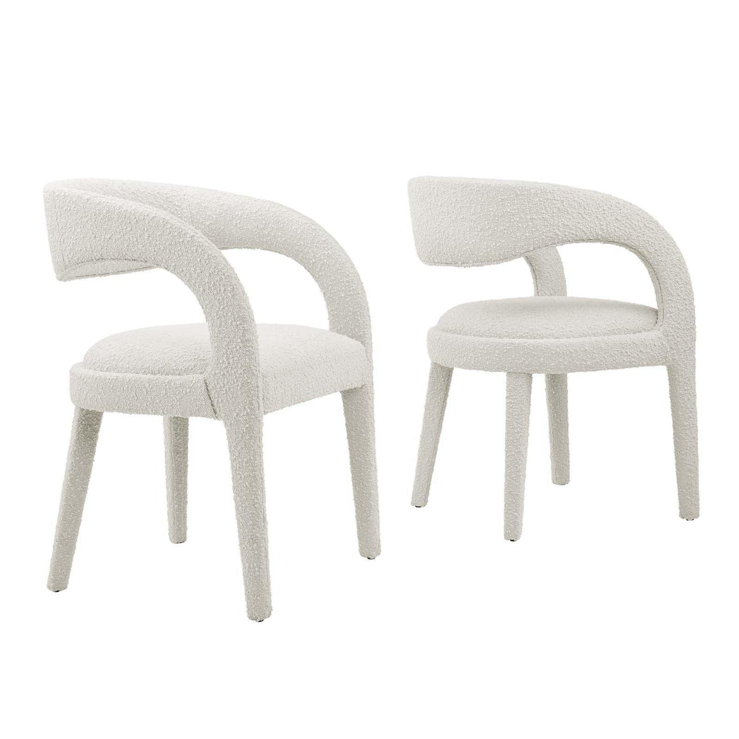 Modway Pinnacle Boucle Upholstered Dining Chair Set of Two, EEI-6562 FredCo