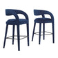Modway Pinnacle Performance Velvet Bar Stool Set of Two, EEI-6569 FredCo