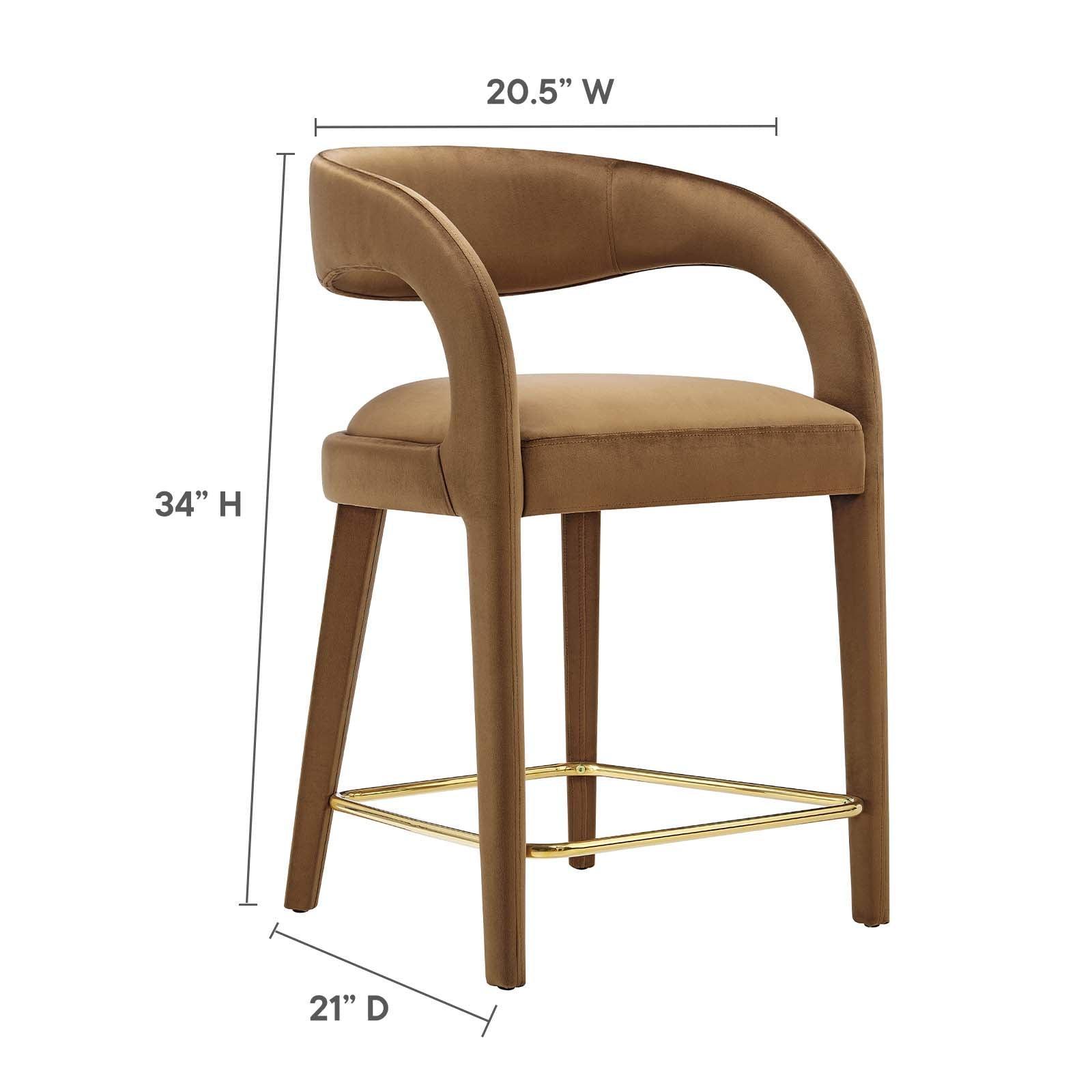 Modway Pinnacle Performance Velvet Counter Stool Set of Two, EEI-6566 FredCo