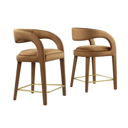 Modway Pinnacle Performance Velvet Counter Stool Set of Two, EEI-6566 FredCo