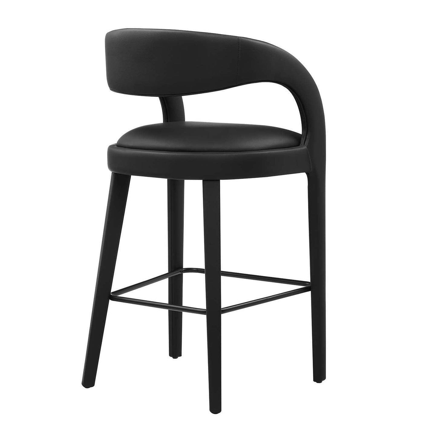 Modway Pinnacle Vegan Leather Bar Stool Set of Two, EEI-6567 FredCo