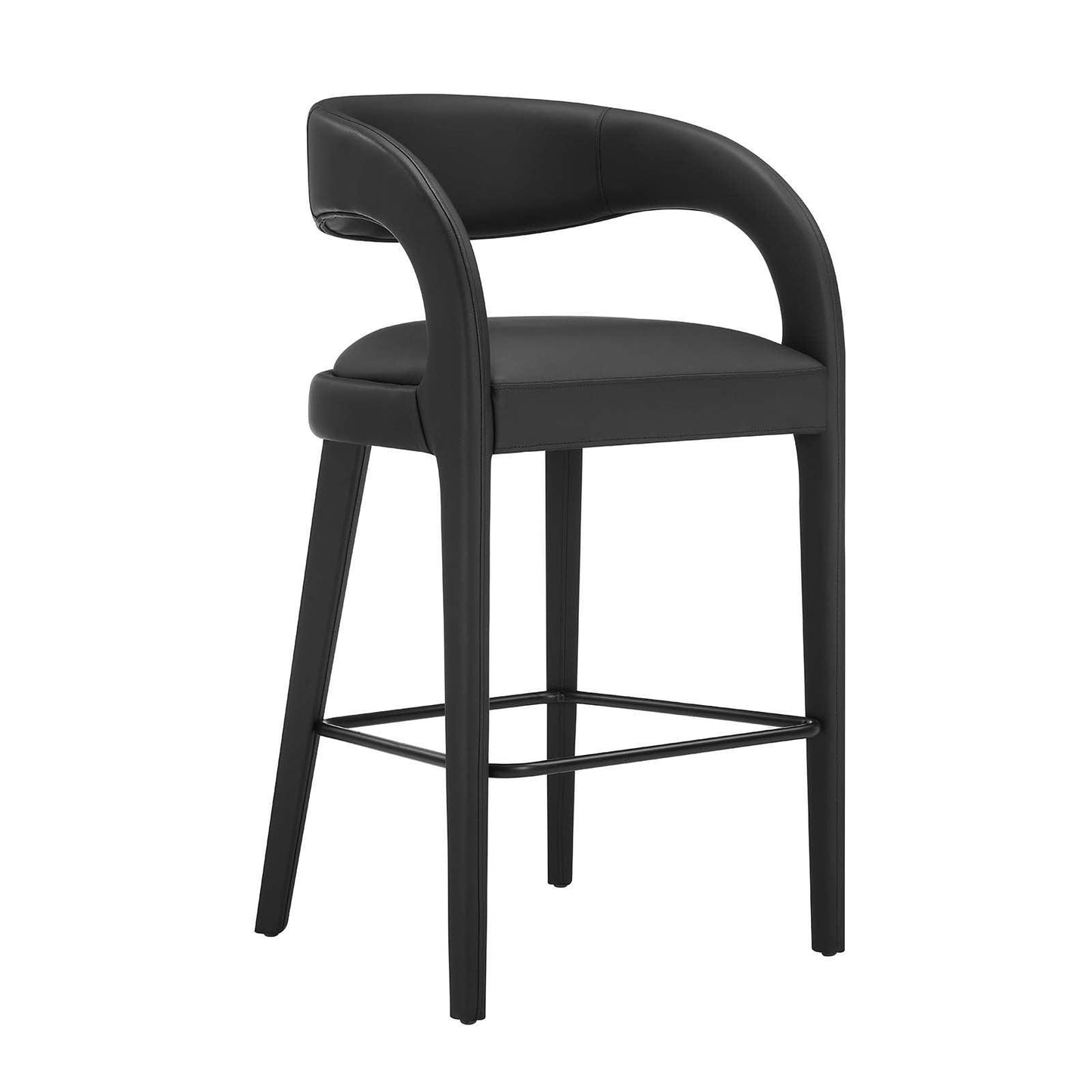 Modway Pinnacle Vegan Leather Bar Stool Set of Two, EEI-6567 FredCo