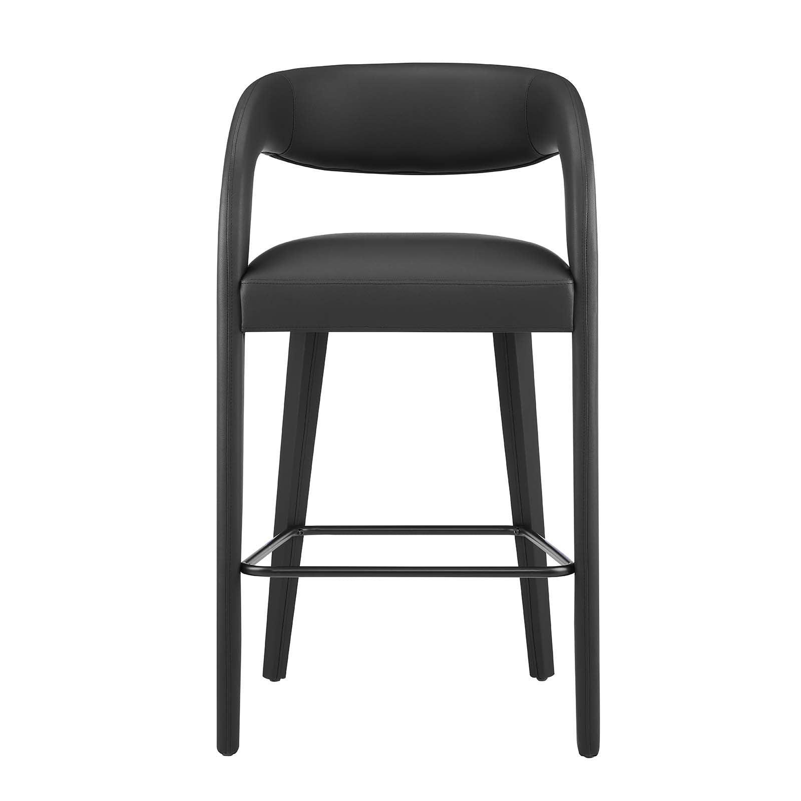 Modway Pinnacle Vegan Leather Bar Stool Set of Two, EEI-6567 FredCo