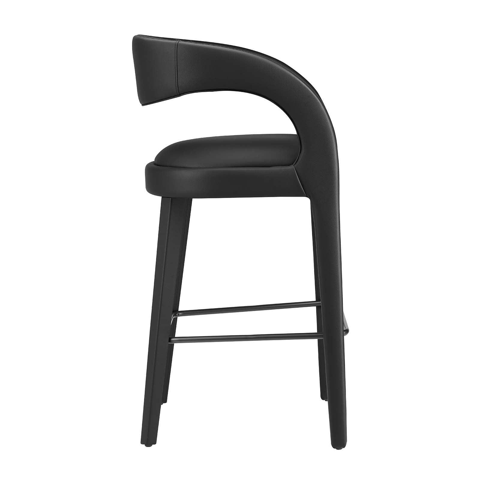 Modway Pinnacle Vegan Leather Bar Stool Set of Two, EEI-6567 FredCo