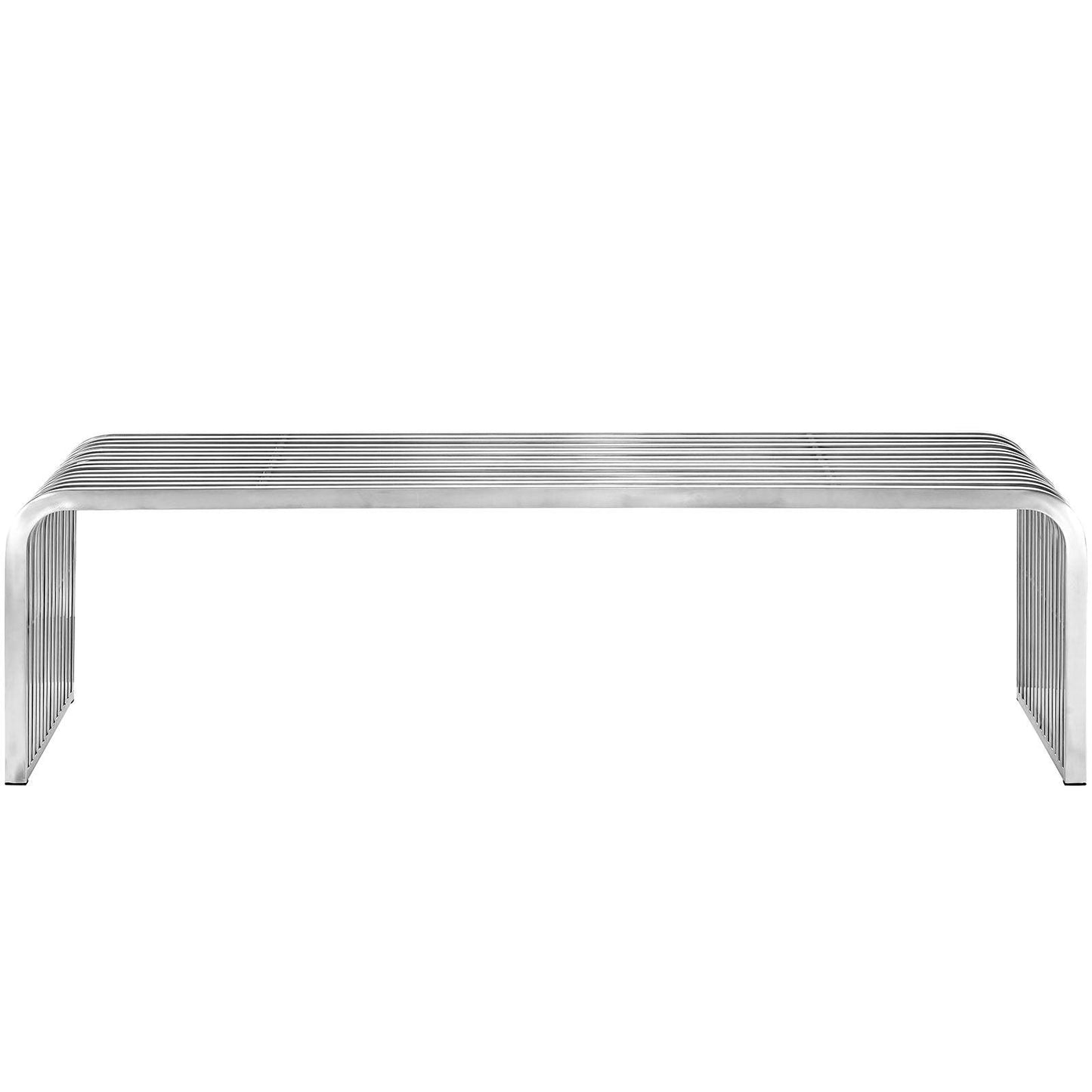Modway Pipe 60" Stainless Steel Bench FredCo