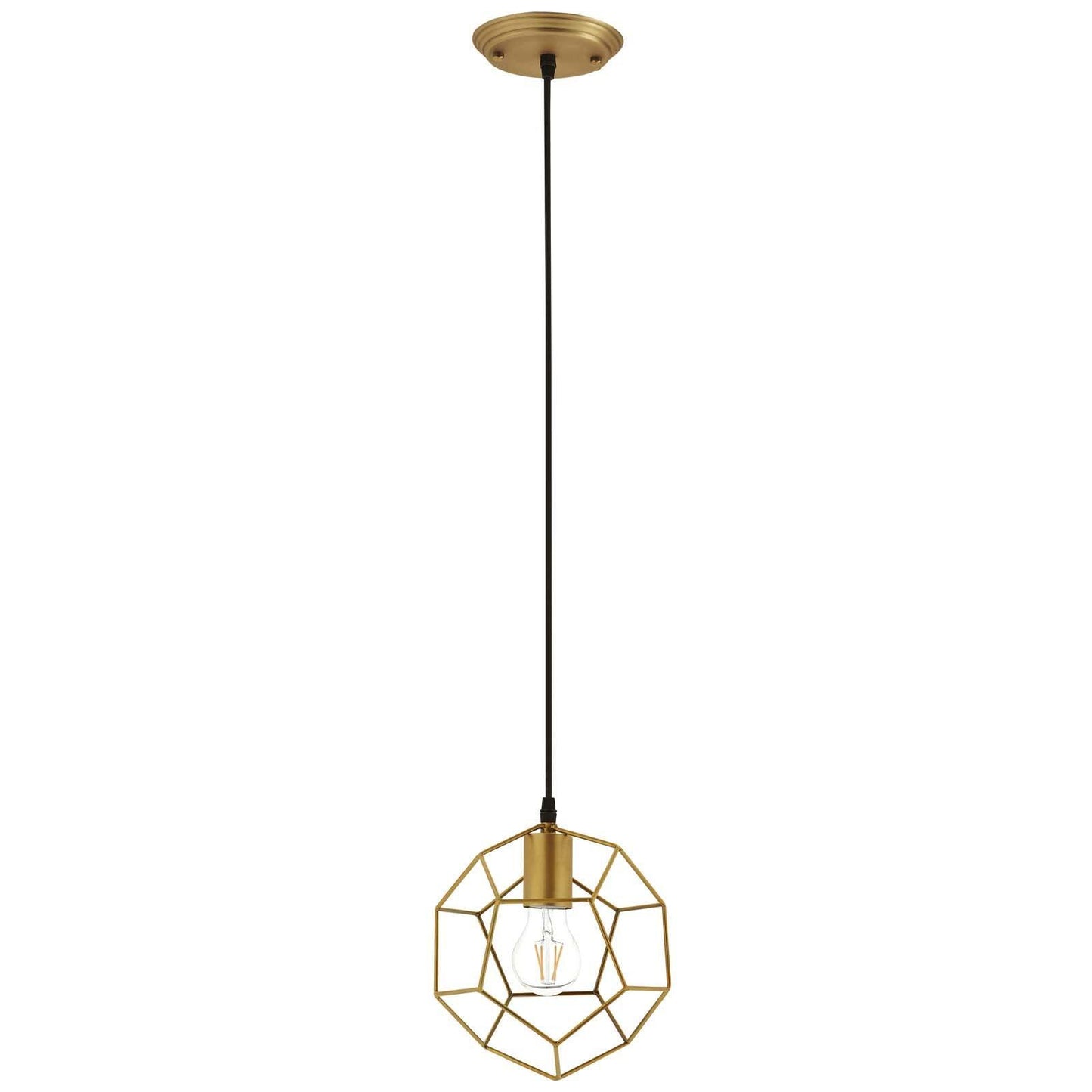 Modway Pique Gold Metal Ceiling Fixture FredCo