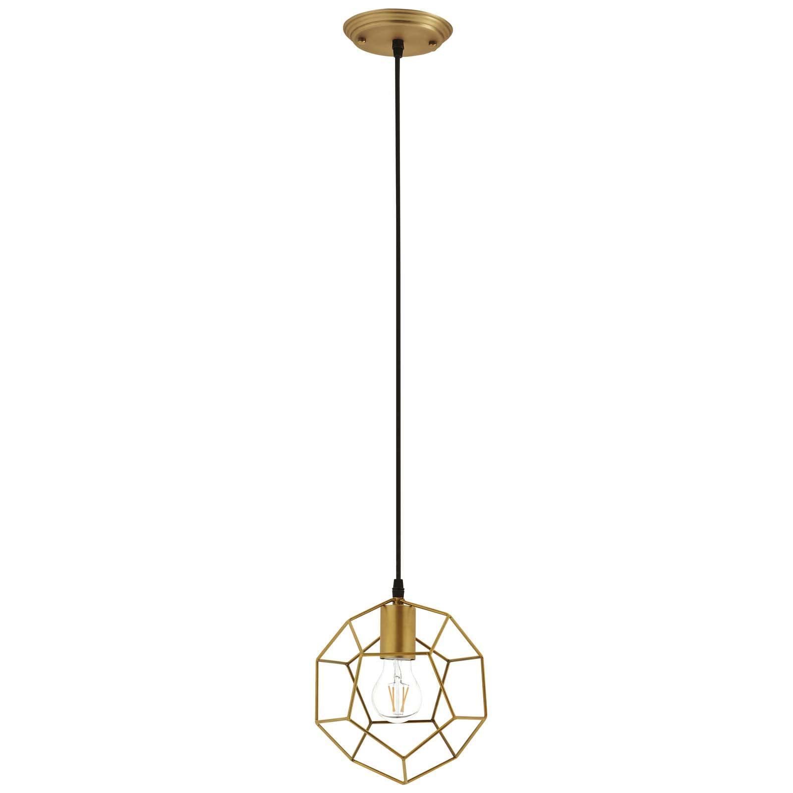 Modway Pique Gold Metal Ceiling Fixture FredCo