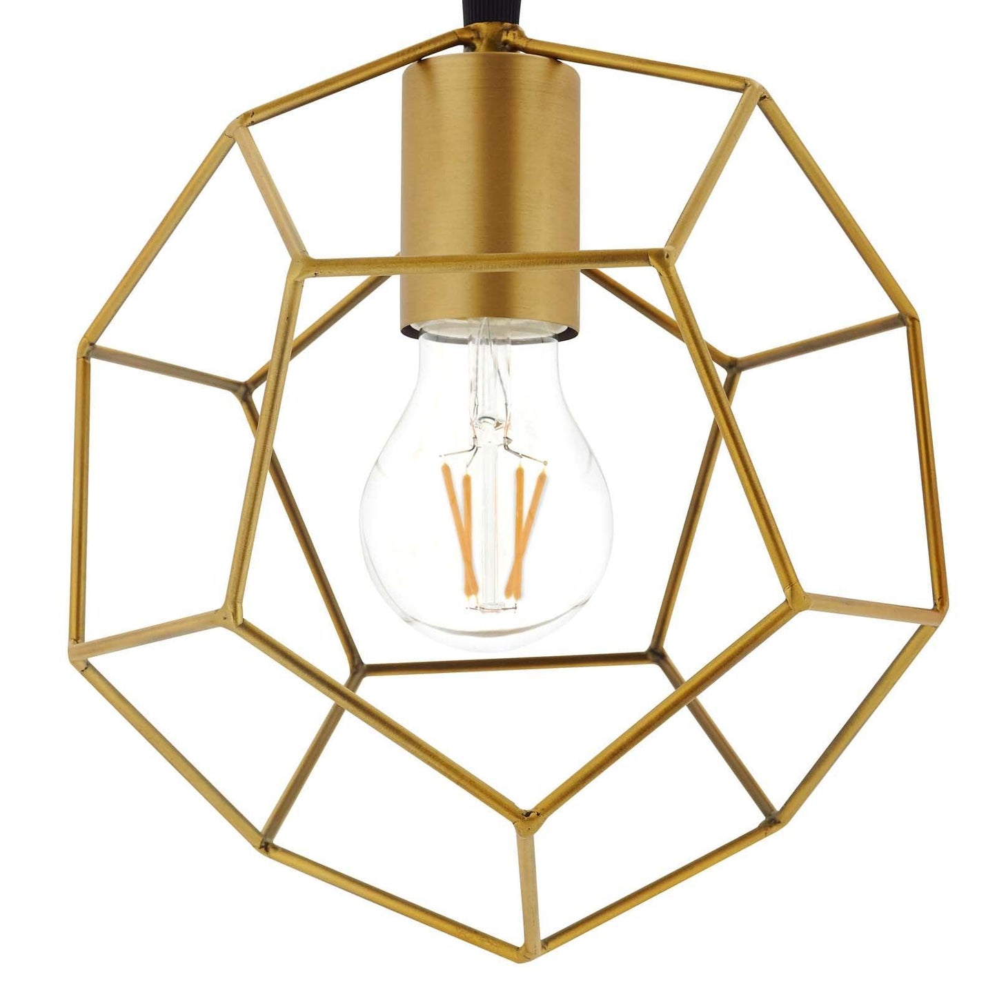 Modway Pique Gold Metal Ceiling Fixture FredCo