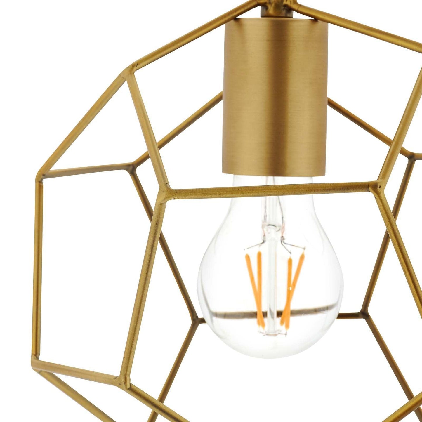 Modway Pique Gold Metal Ceiling Fixture FredCo