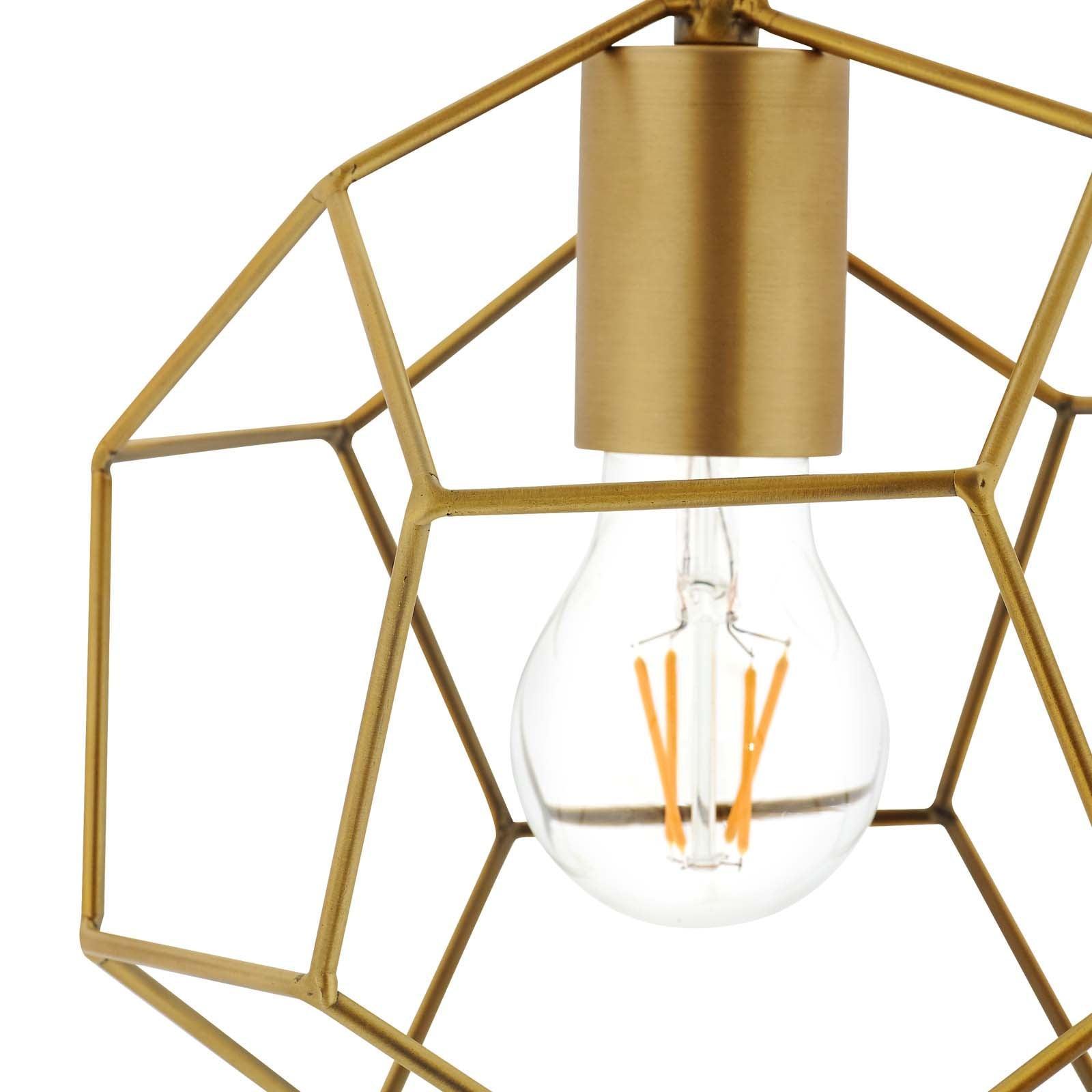 Modway Pique Gold Metal Ceiling Fixture FredCo